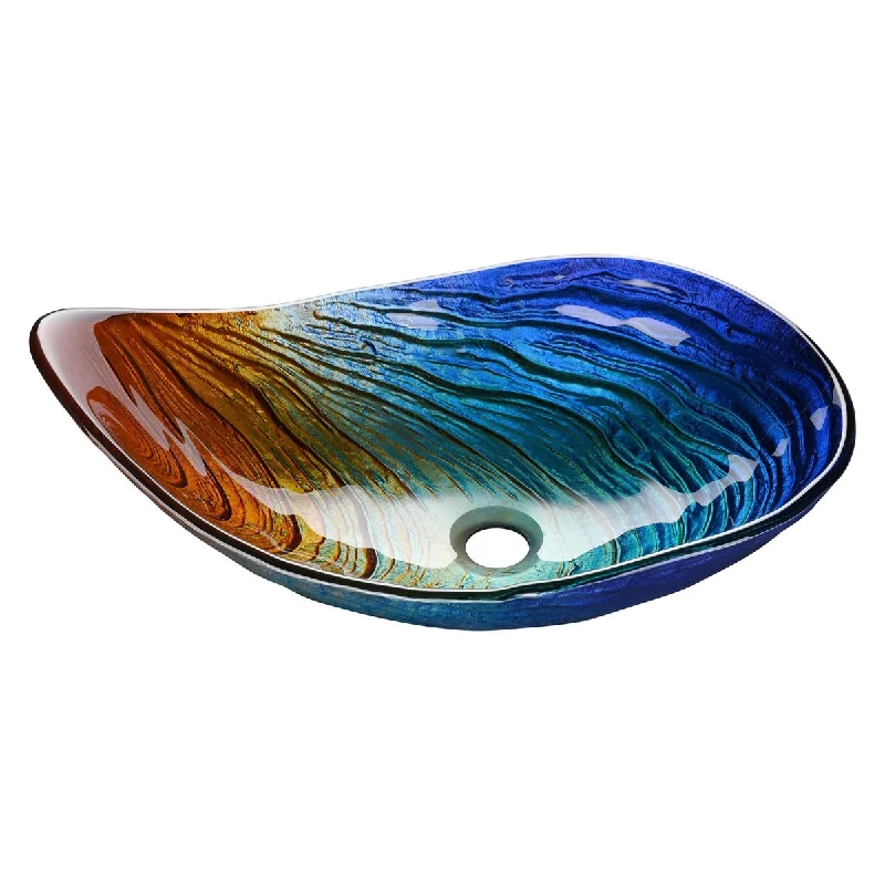 Colorful Leaf Shape Bathroom Sink