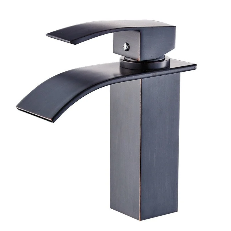 EPOWP Bathroom Faucet Waterfall Single Handle Bathroom Sink Faucet