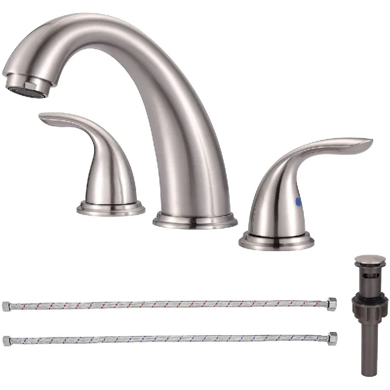 EPOWP Widespread Bathroom Faucet 3 Hole Install Double Handles