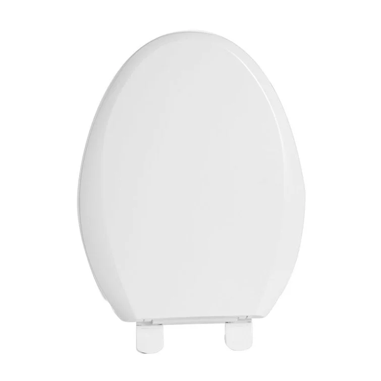 FBJ Plastic Elongated Toilet Seat in White Soft Slow Close No Slamming Easy to Install