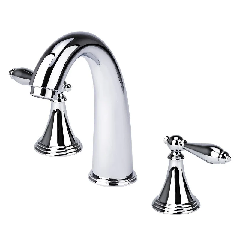 Fontaine J-Spout Widespread Bathroom Faucet in Chrome