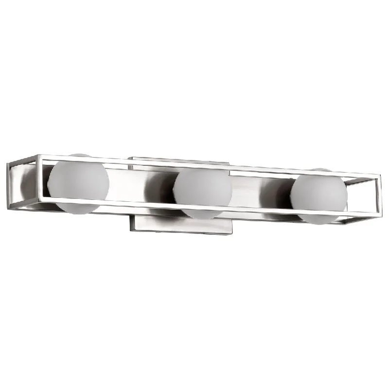 Jenkins 24 Inch 3 Light LED Vanity Brushed Nickel with Frosted Glass - Brushed Nickel