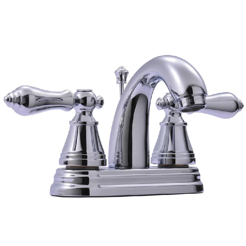 Kingston Brass Chrome 2 Handle 4" Centerset Bathroom Faucet with Pop-up FS7611AL