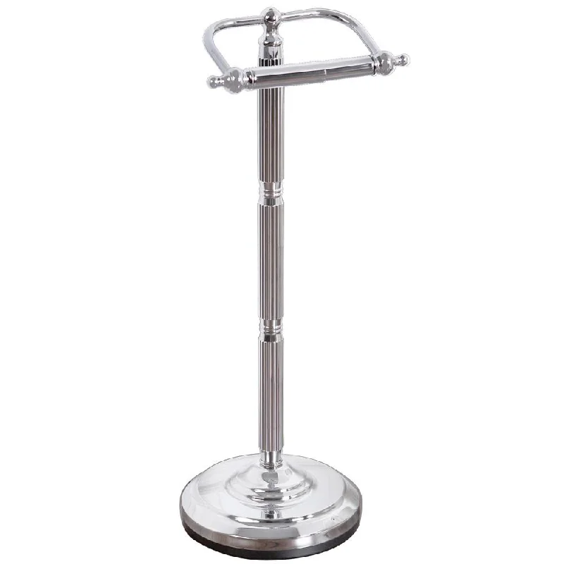 Kingston Brass Chrome Georgian pedestal free standing toilet paper holder CC2101