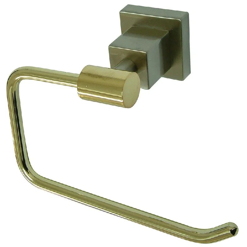 Kingston Claremont Satin Nickel Polished Brass Toilet Paper Holder BAH8648Z3SNPB