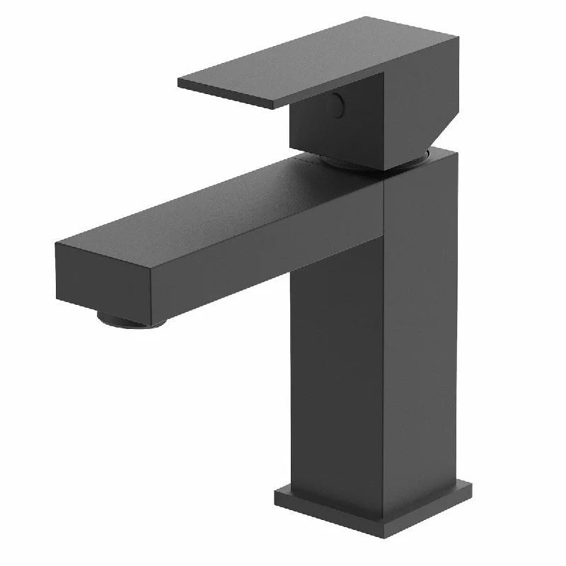 Luxurious Single Handle Lavatory Faucet in Matte Black Finish