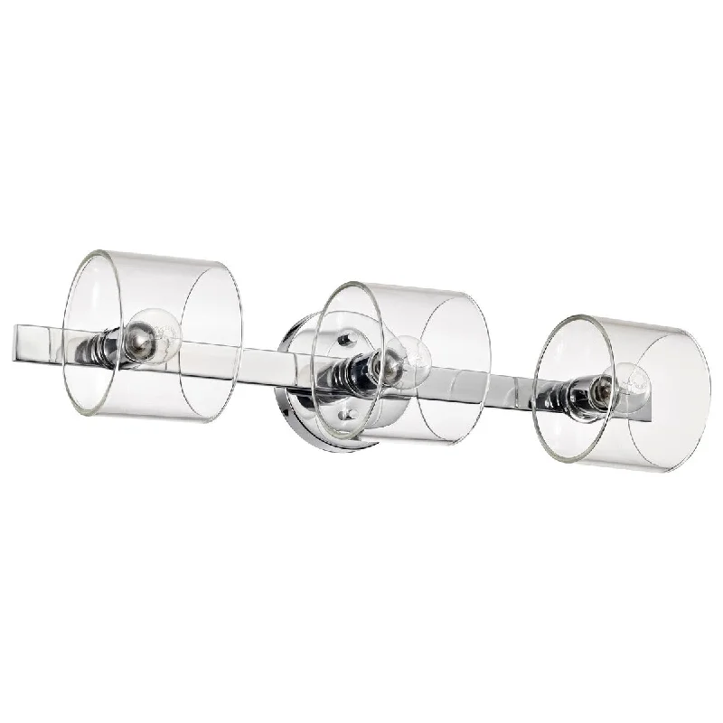 Marlowe 3 Light Vanity Polished Nickel with Clear Glass - Polished Nickel