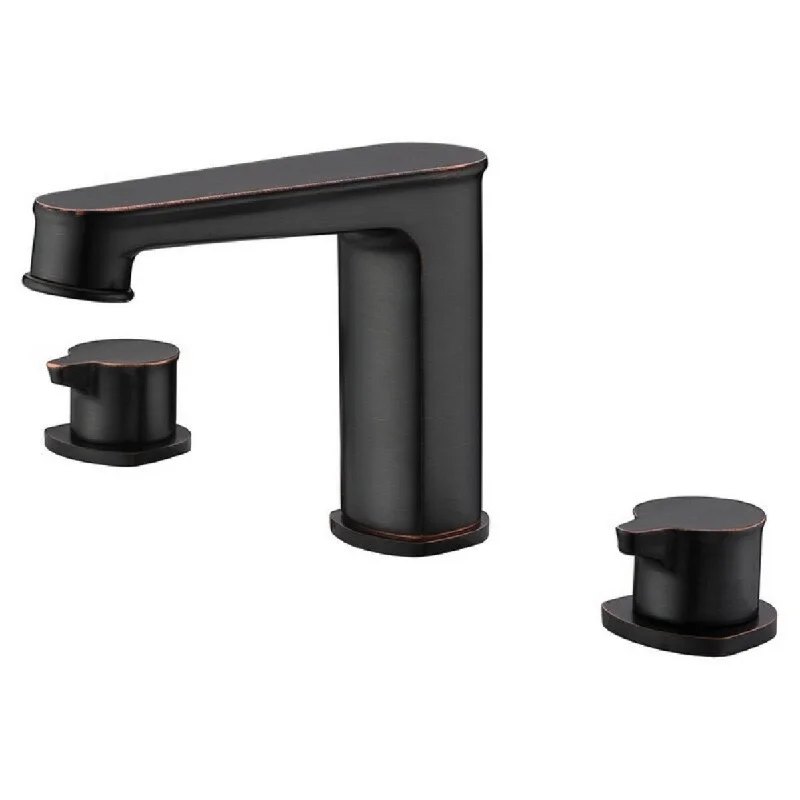 Matte Black Brass Round Single Hole Single-Handle Bathroom Faucet - 7'6" x 9'6"