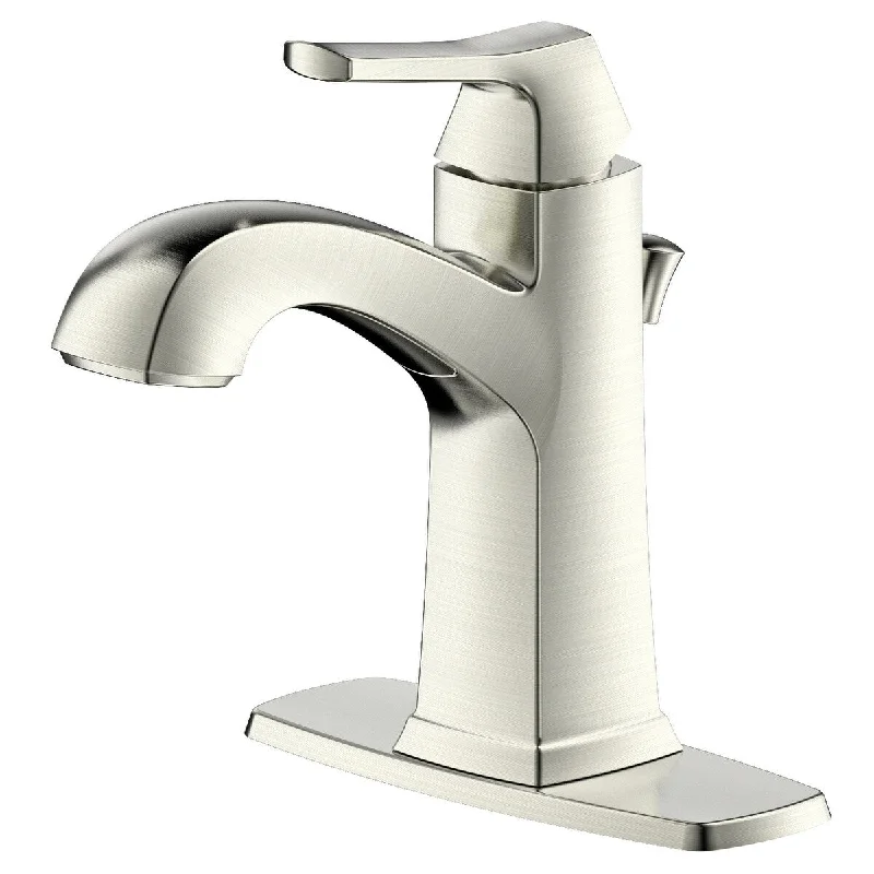 Opera Single Handle Centerset Bathroom Faucet in Brushed Nickel