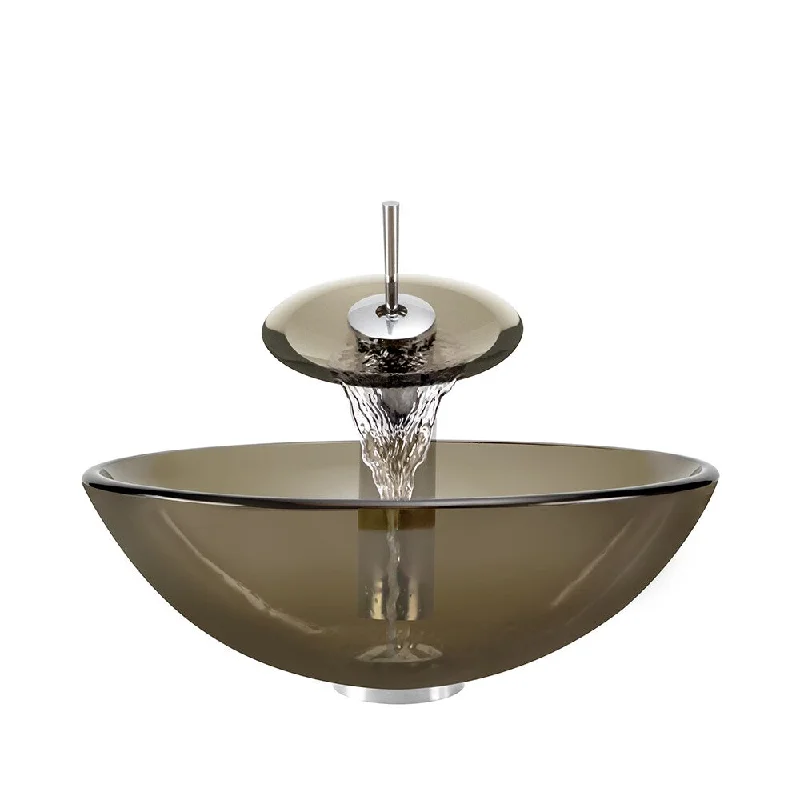 Polaris Sinks P736 Bronze Foil/ Brushed Nickel Vessel Sink and Faucet