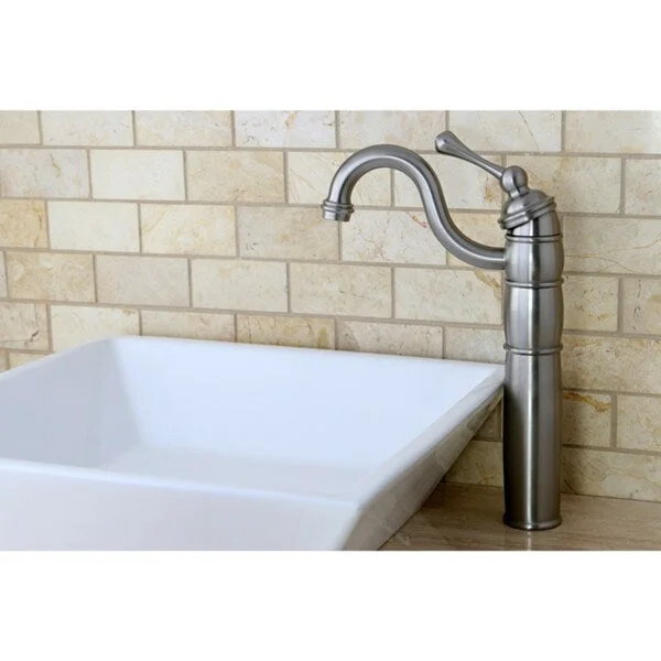 Satin-Nickel Brass Faucet and Vitreous-China Sink