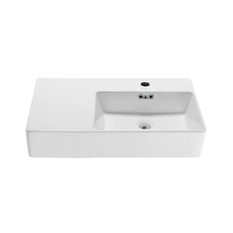 St. Tropez 30" Right Side Faucet Wall-Mount Bathroom Sink - 29.5" x 16.3" x 10.4"