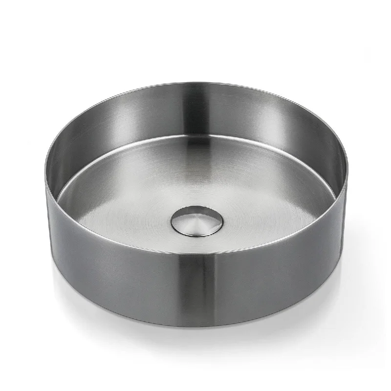 Stainless Steel Round Vessel Bathroom Sink