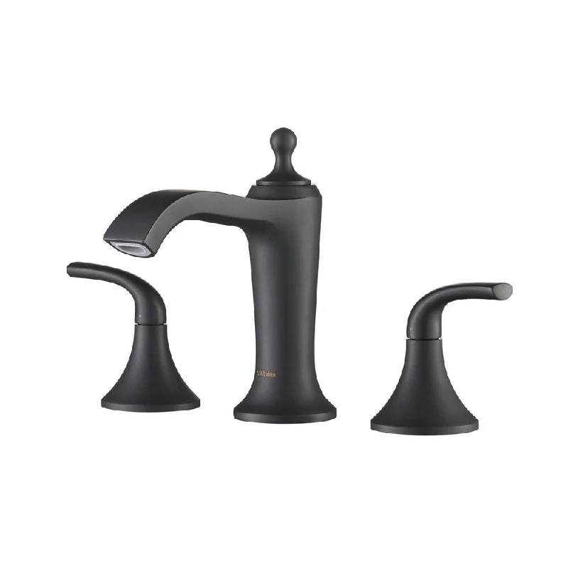 Stufurhome Brantley Chrome Bathroom Faucet Set in Matte Black