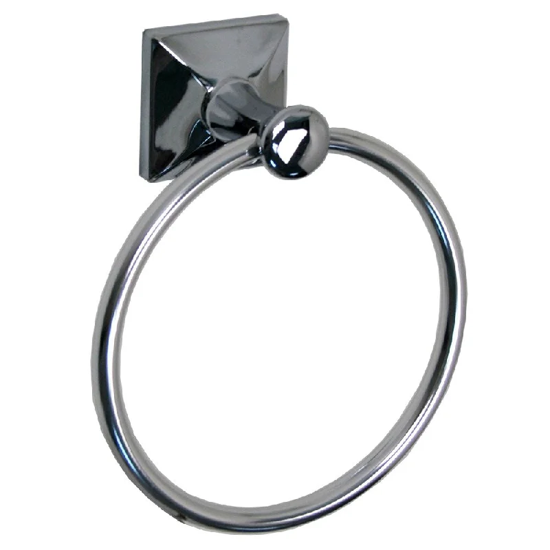 Ultra Faucets UFA41020 Chrome Transitional Towel Ring