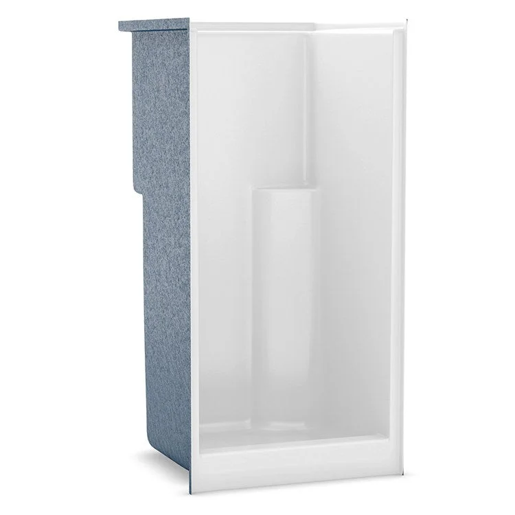 Shower Module 36 Inch AcrylX White 1 Pieces Twin/Elevated Corner Shelves