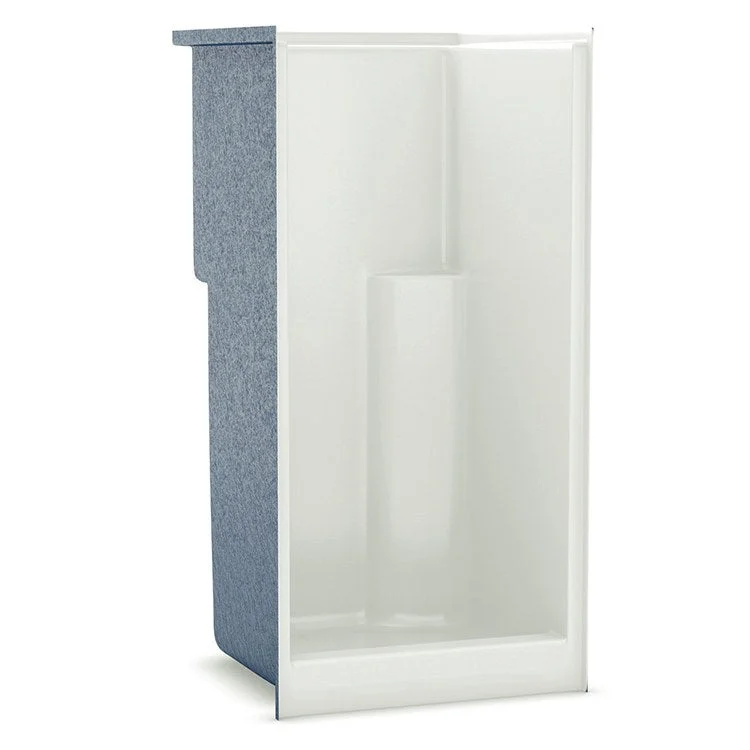 Shower Module 36 Inch AcrylX Biscuit 1 Pieces Twin/Elevated Corner Shelves