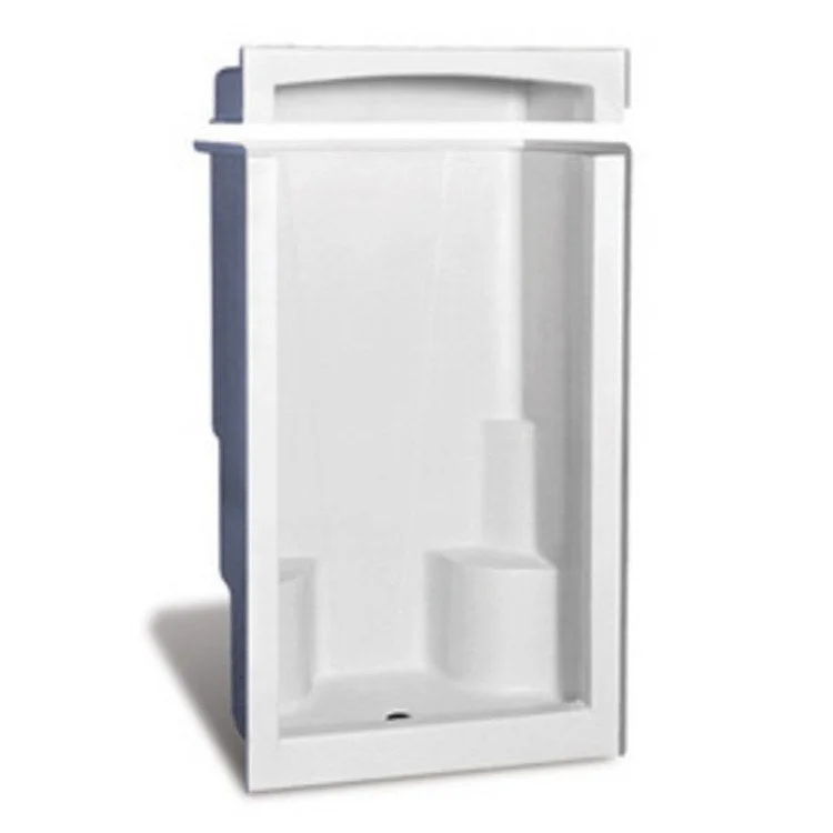 Shower Module 48 Inch AcrylX Biscuit 1 Pieces Twin/Contoured Corner Seats