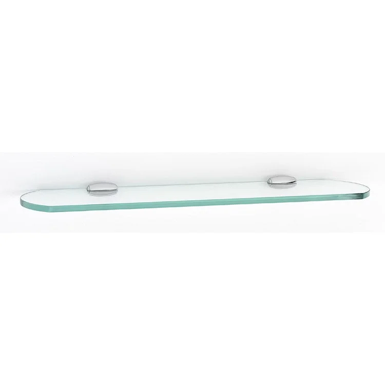 Shelf Royale Bath with Brackets Polished Chrome 18 Inch Brass/Glass