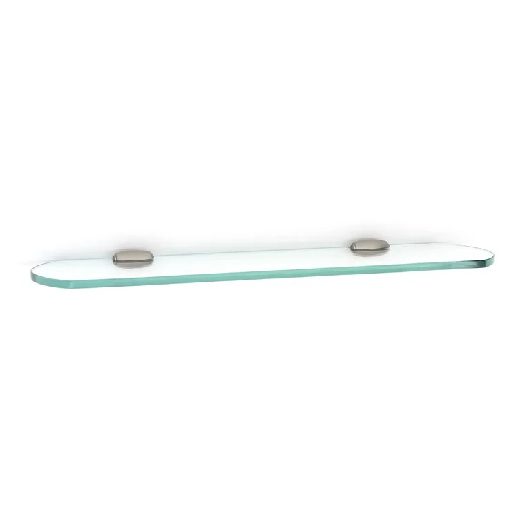 Shelf Royale Bath with Brackets Satin Nickel 18 Inch Brass/Glass