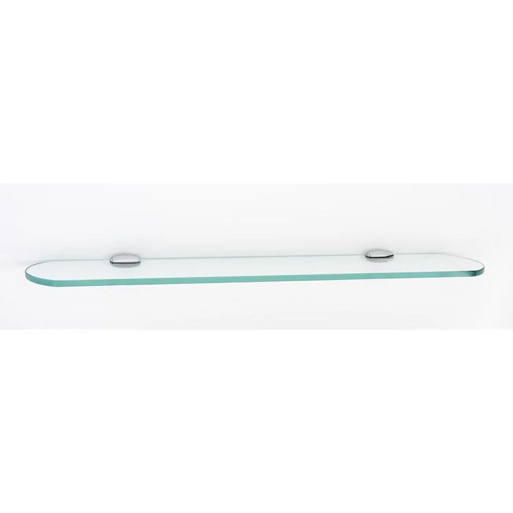 Shelf Royale Bath with Brackets Polished Chrome 24 Inch Brass/Glass