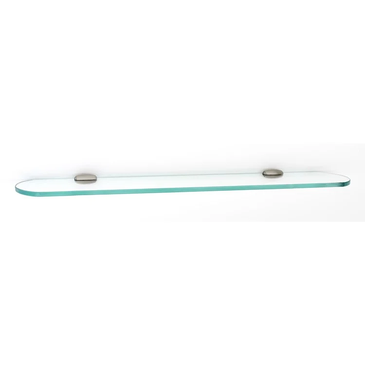 Shelf Royale Bath with Brackets Satin Nickel 24 Inch Brass/Glass