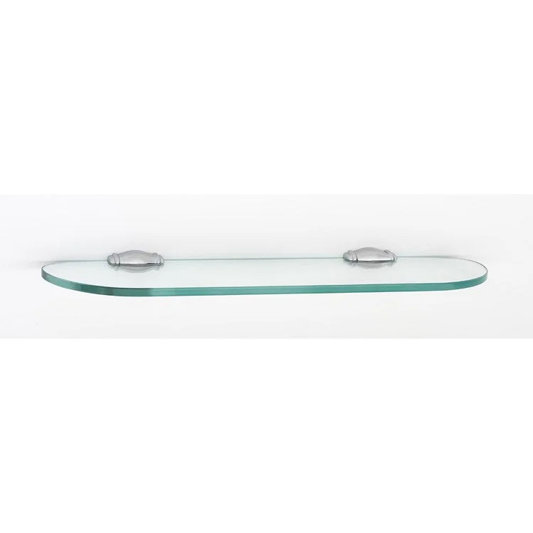 Shelf Charlie's Bath with Brackets Polished Chrome 18 Inch Brass/Glass