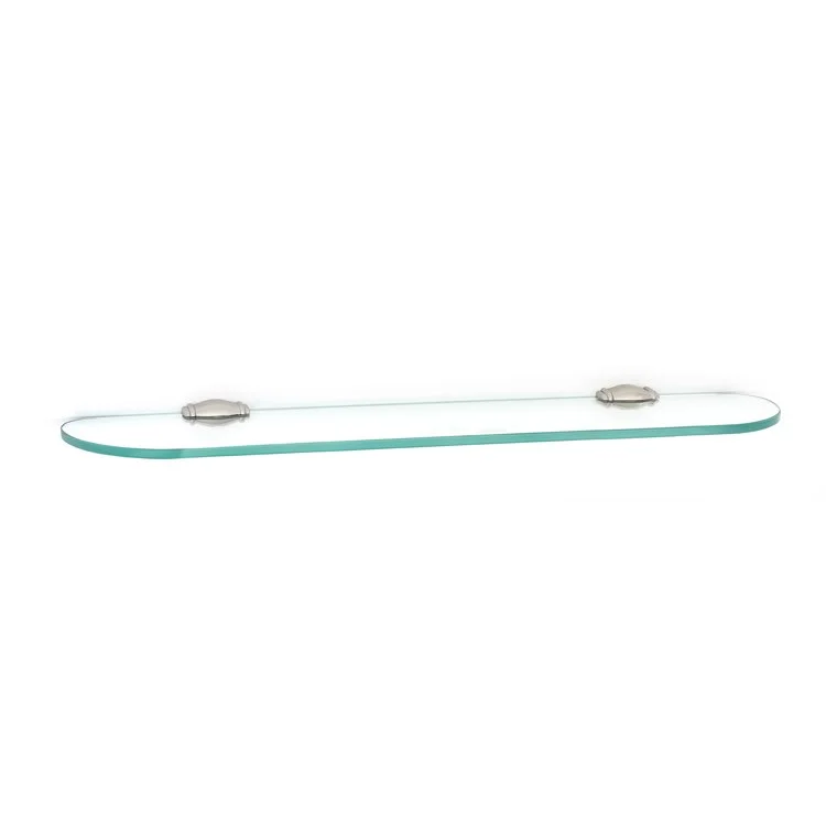 Shelf Charlie's Bath with Brackets Polished Nickel 24 Inch Brass/Glass