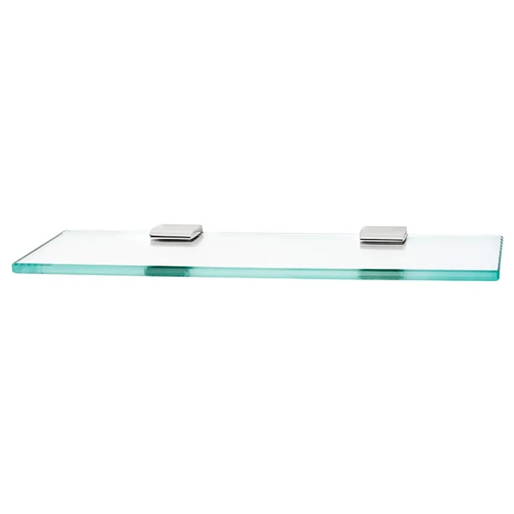 Shelf Manhattan Bath with Brackets Polished Chrome 18 Inch Brass/Glass