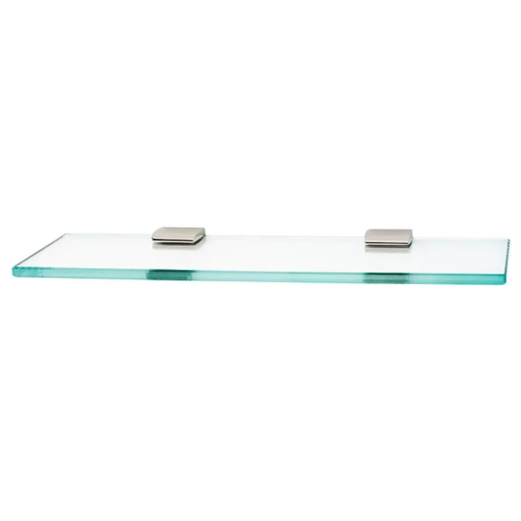 Shelf Manhattan Bath with Brackets Polished Nickel 18 Inch Brass/Glass