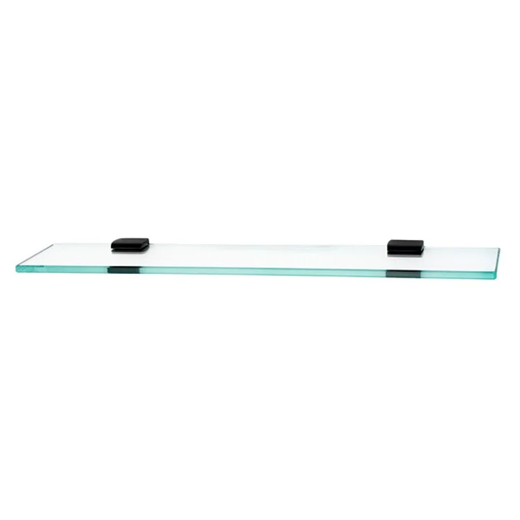 Shelf Manhattan Bath with Brackets Bronze 24 Inch Brass/Glass