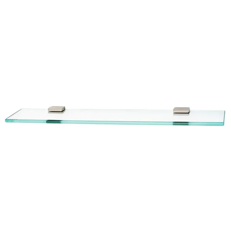 Shelf Manhattan Bath with Brackets Satin Nickel 24 Inch Brass/Glass