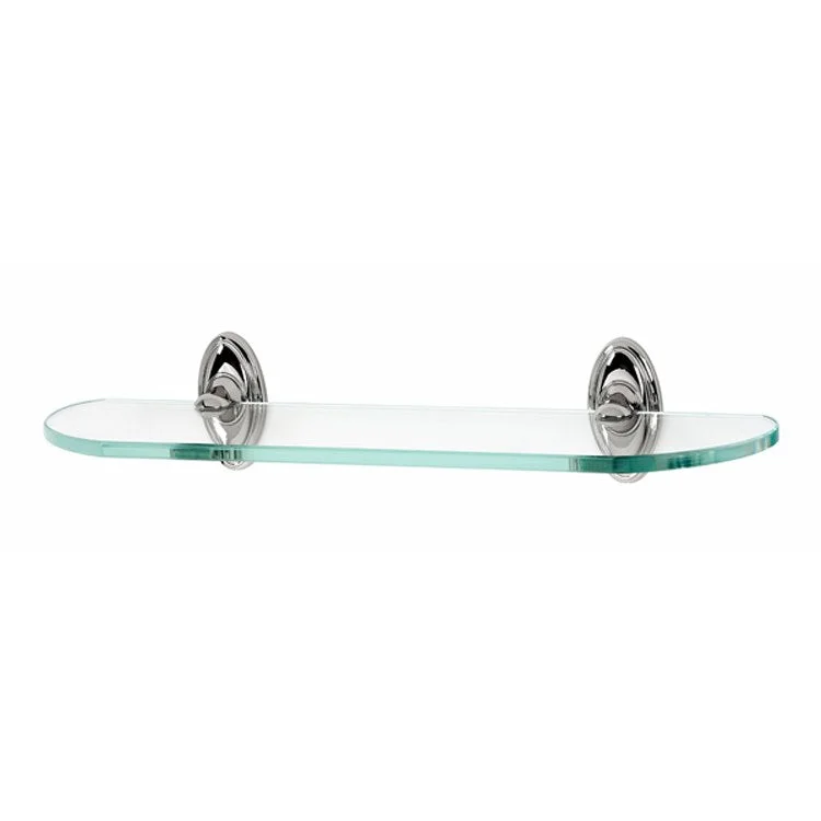 Shelf Classic Traditional Bath with Brackets Polished Chrome 18 Inch Brass/Glass