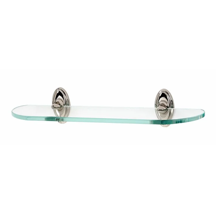 Shelf Classic Traditional Bath with Brackets Polished Nickel 18 Inch Brass/Glass