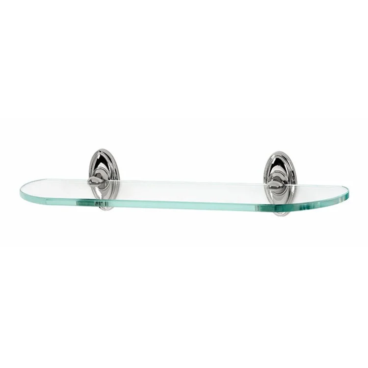 Shelf Classic Traditional Bath with Brackets Polished Chrome 24 Inch Brass/Glass