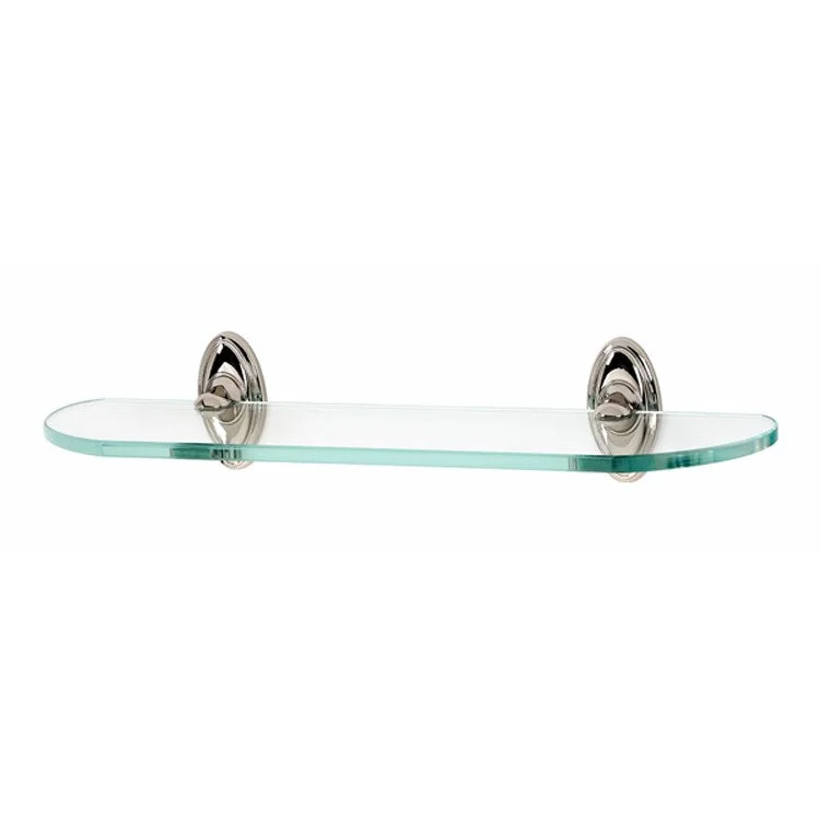 Shelf Classic Traditional Bath with Brackets Polished Nickel 24 Inch Brass/Glass