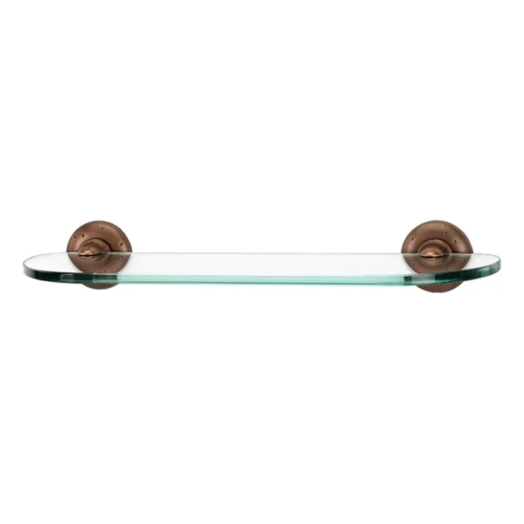 Shelf Sierra Bath with Brackets Rust Bronze 18 Inch Bronze/Glass