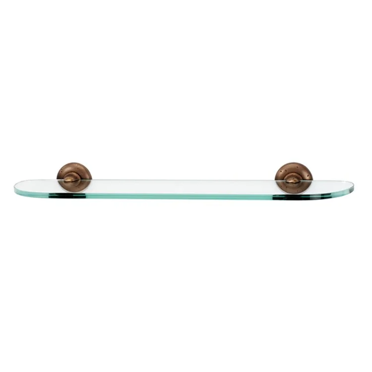 Shelf Sierra Bath with Brackets Rust Bronze 24 Inch Bronze/Glass