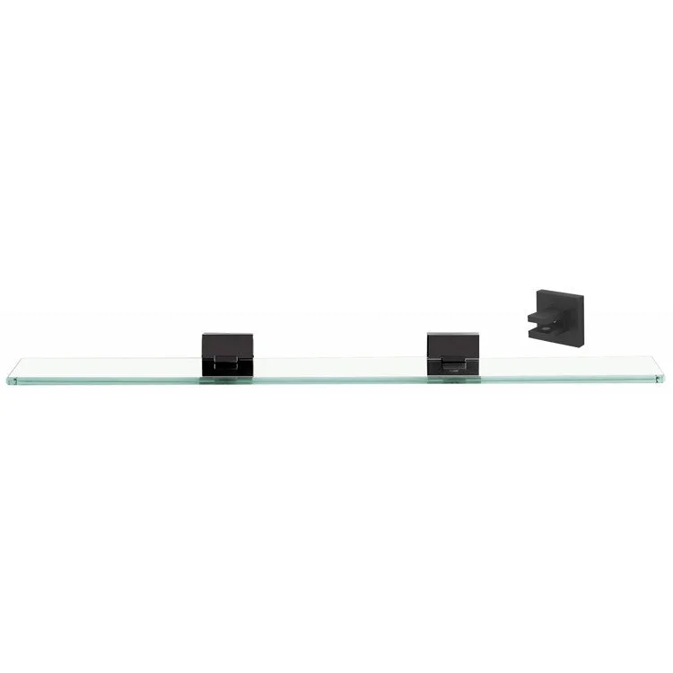 Shelf Contemporary II Bath with Brackets Bronze 24 Inch Brass/Glass 5 Inch