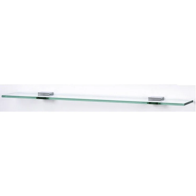 Shelf Contemporary II Bath with Brackets Polished Chrome 24 Inch Brass/Glass 4-1/2 Inch