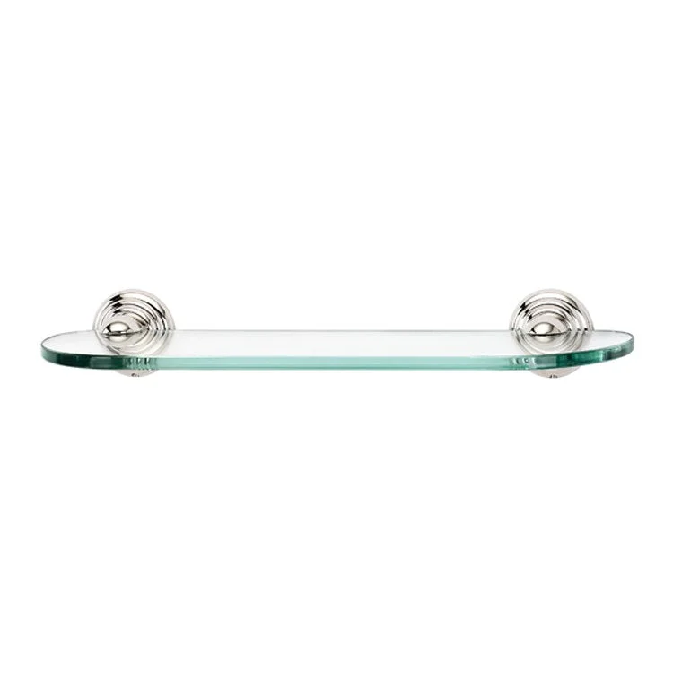 Shelf Embassy Bath with Brackets Polished Nickel 18 Inch Brass/Glass