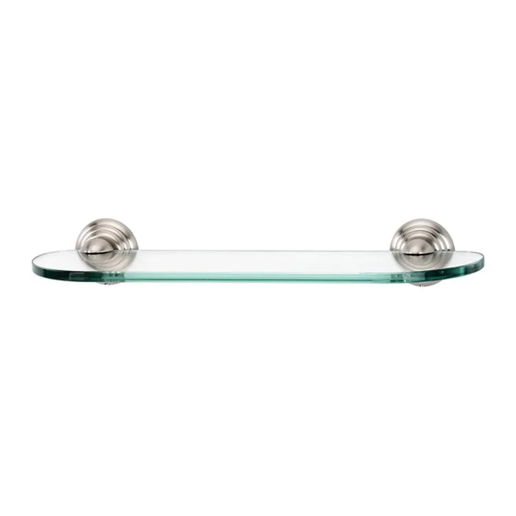 Shelf Embassy Bath with Brackets Satin Nickel 18 Inch Brass/Glass