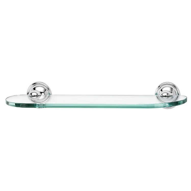 Shelf Yale Bath with Brackets Polished Chrome 18 Inch Brass/Glass