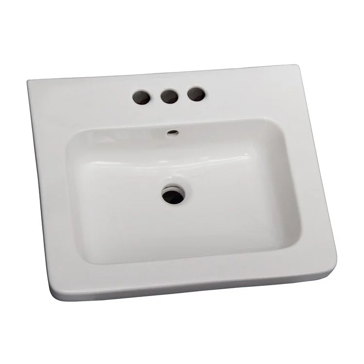 Lavatory Sink Resort 500 Wall Hung 19-3/4 Inch 4 Inch Spread White