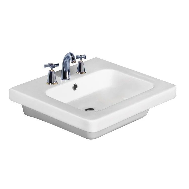 Lavatory Sink Resort 550 Wall Hung 21-3/4 Inch 8 Inch Spread Rectangle White