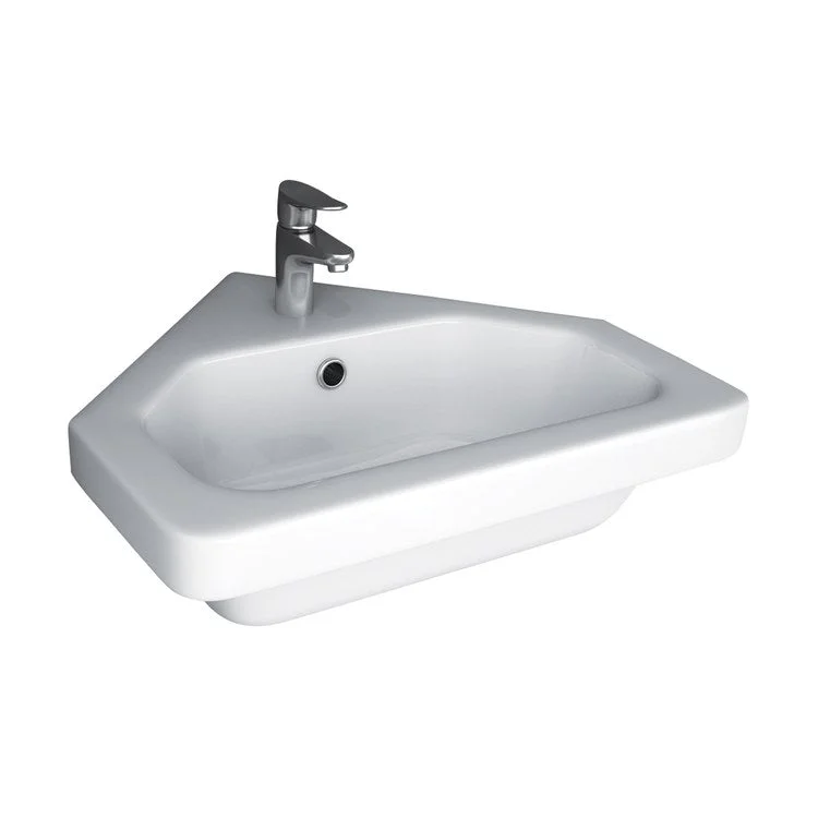 Lavatory Sink Resort Corner 17-3/4 Inch White