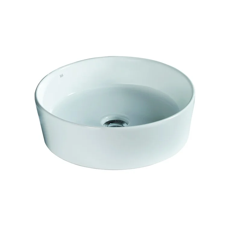 Vessel Harmony Above Counter Round 16-1/2 Inch Matte White Vitreous China