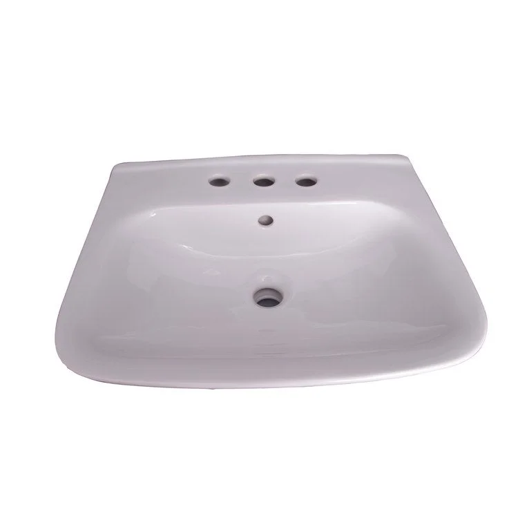 Lavatory Sink Eden 450 Wall Hung 16-3/4 Inch 8 Inch Spread White