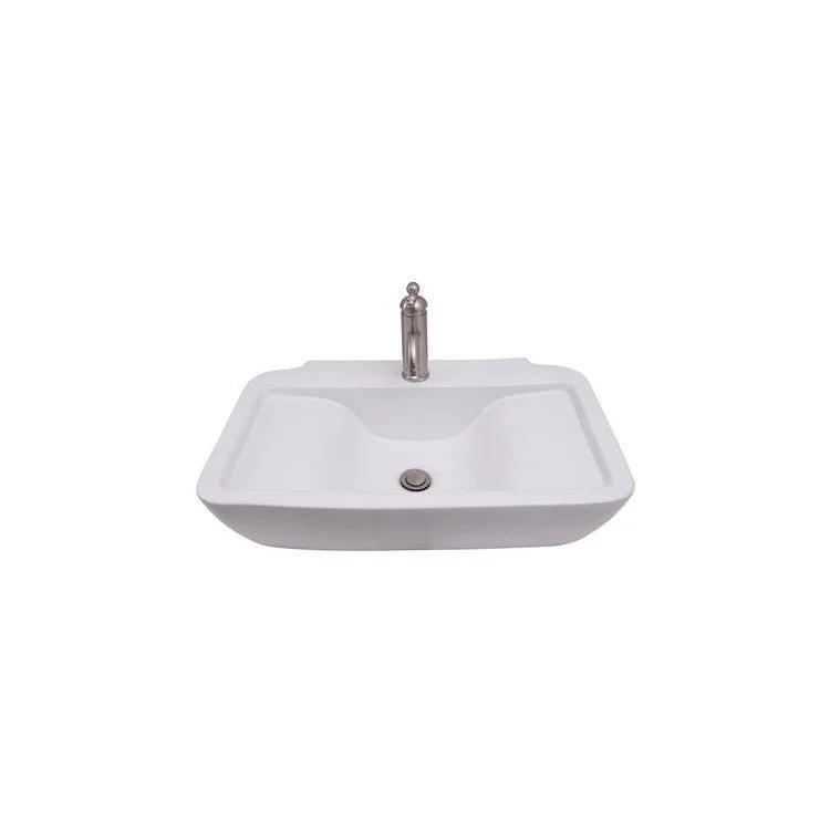 Lavatory Sink Leeds Wall Hung 25 Inch 4 Inch Spread Rectangle White