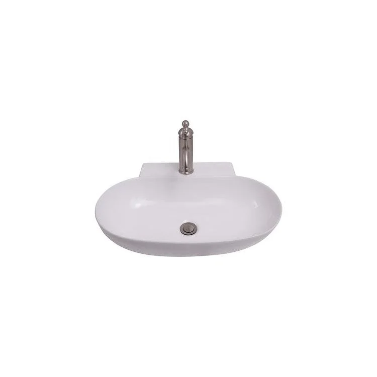 Lavatory Sink Leith Wall Hung 22 Inch 6 Inch Spread Oval White